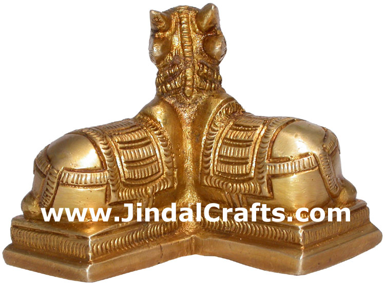 Nandi Bull The Mount of Lord Shiva Brass Idol Gifts Art