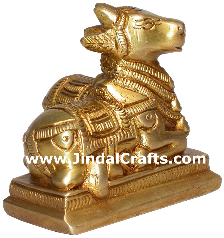 Nandi Bull The Mount of Lord Shiva Brass Idol Gifts Art