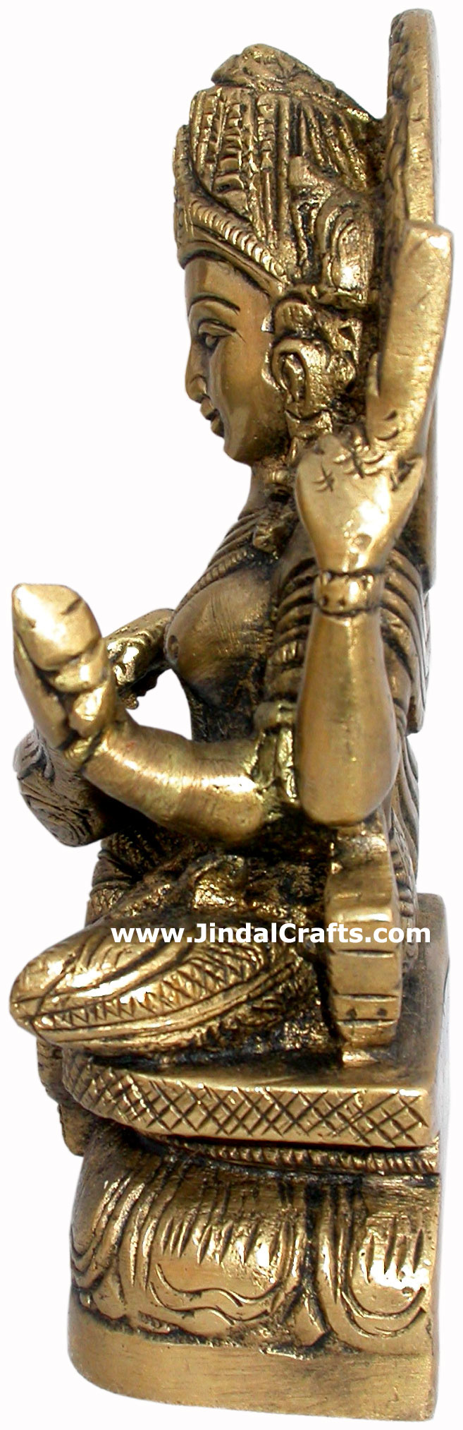 Saraswati - Hand Carved Indian Art Craft Handicraft Home Decor Brass Figurine