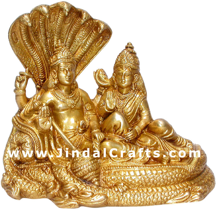 Vishnu Lakshmi Indian God Religious Hindu Statues Art
