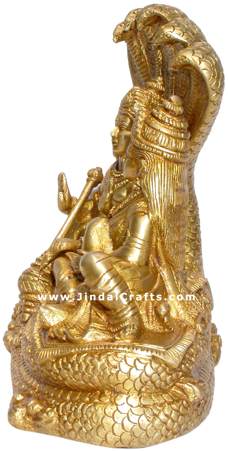 Vishnu Lakshmi Indian God Religious Hindu Statues Art