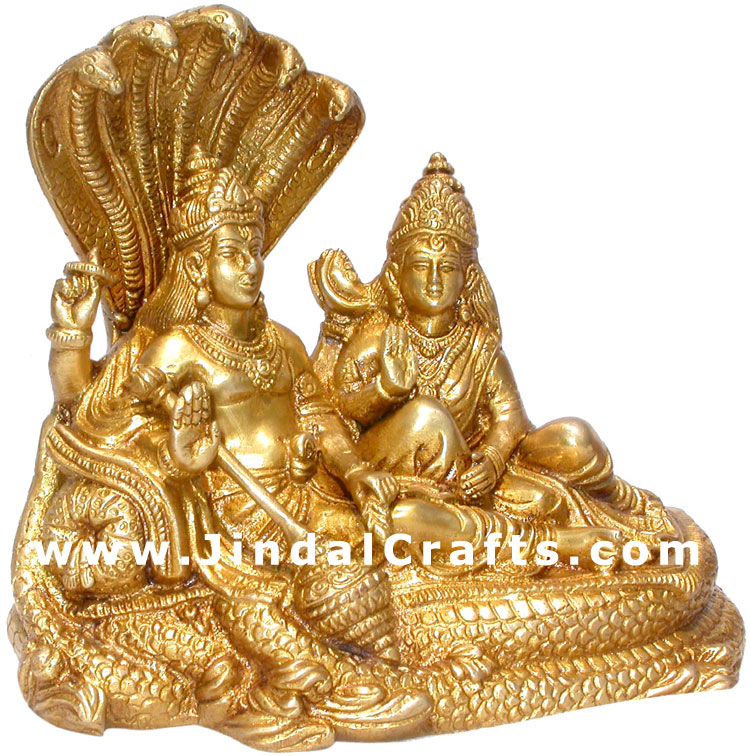 Vishnu Lakshmi Indian God Religious Hindu Statues Art