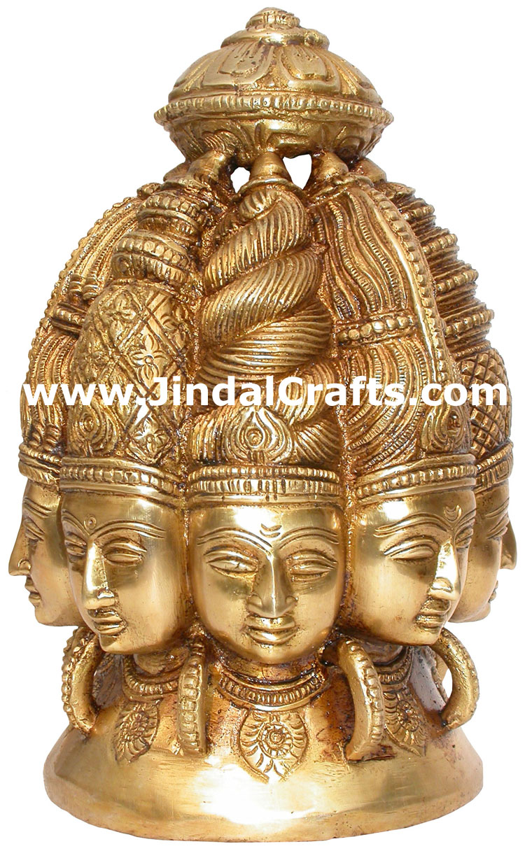 Hindu Deities God Shiva India Brass Carving Artefacts