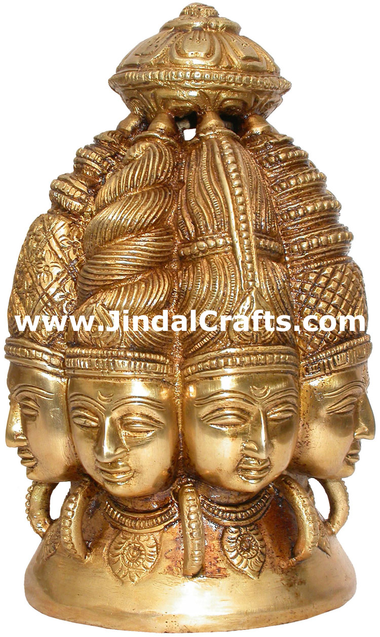 Hindu Deities God Shiva India Brass Carving Artefacts