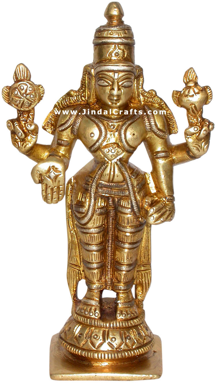 Vishnu Indian Gods Statues Religious Perumal Figures