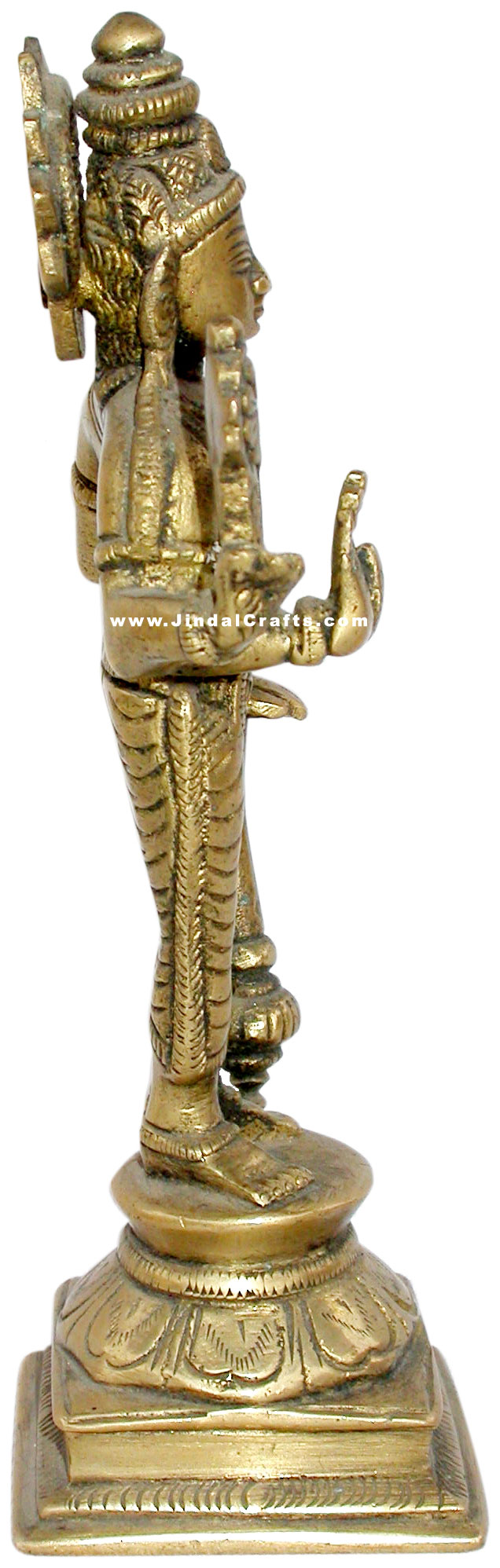 Lord Vishnu Indian God Brass Sculpture Hand Crafted
