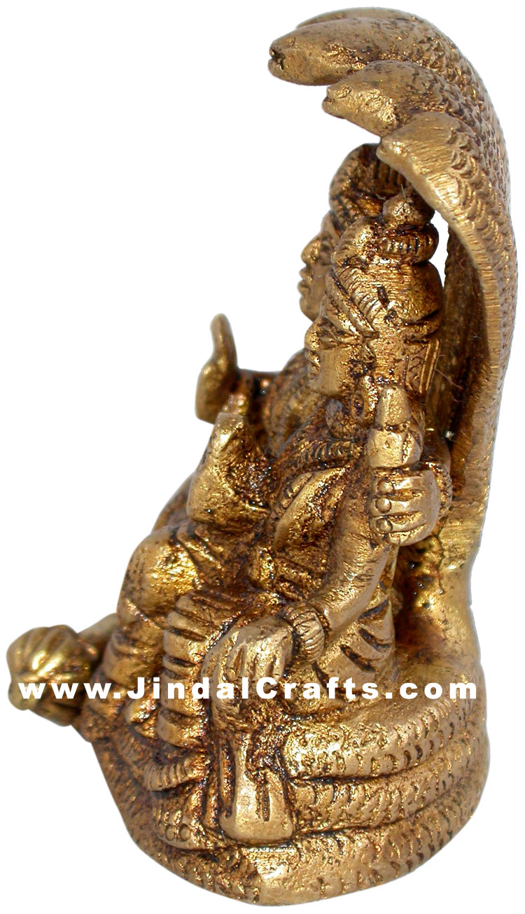 Vishnu Lakshni Indian God Goddess Brass Sculpture Arts