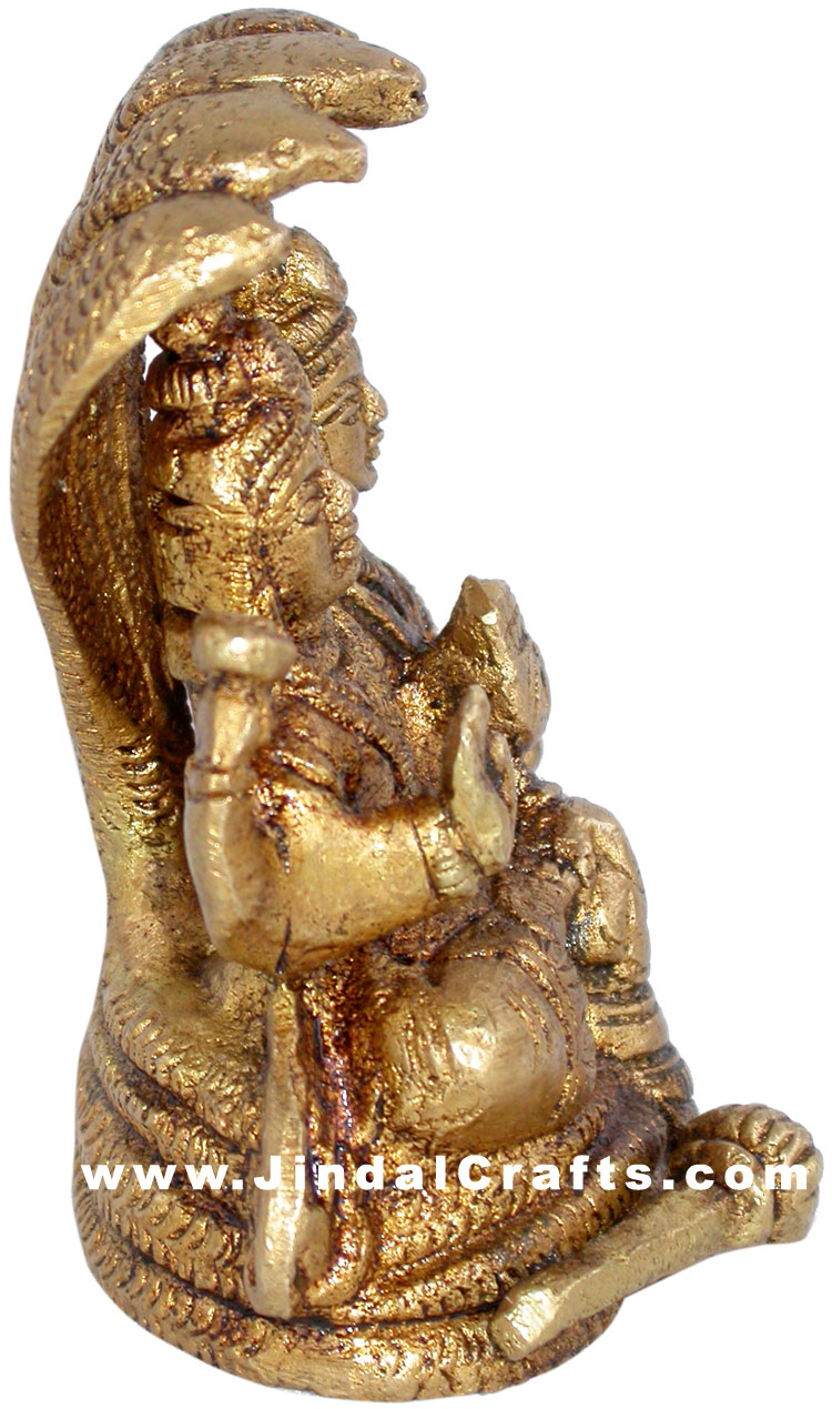 Vishnu Lakshni Indian God Goddess Brass Sculpture Arts