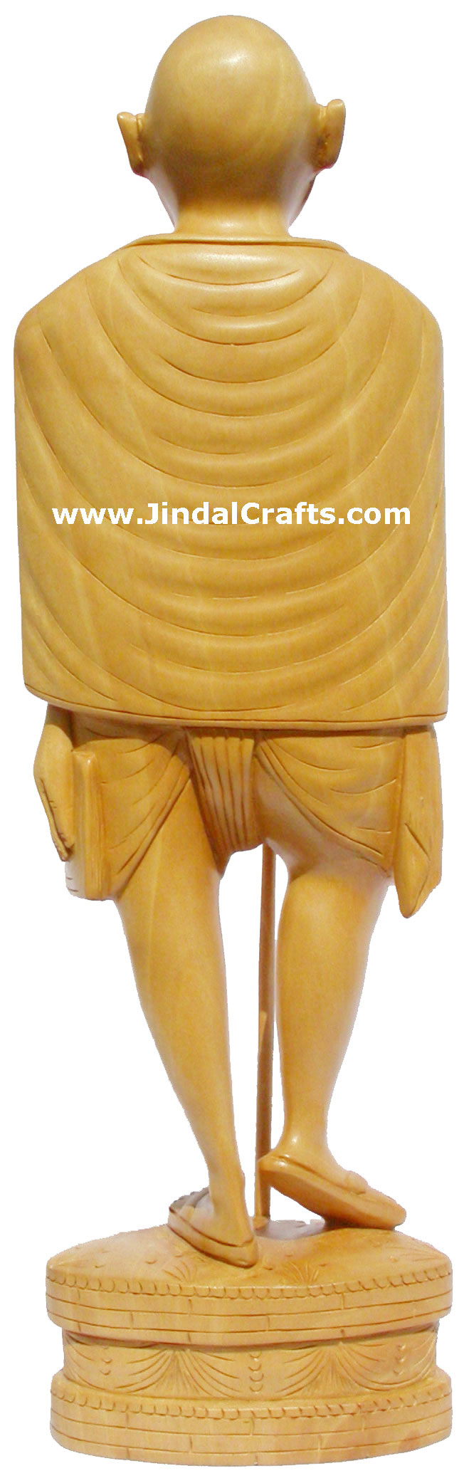 Hand Carved Wooden Mahatma Gandhi Statue Indian Art Work Sculpture Figurine Art