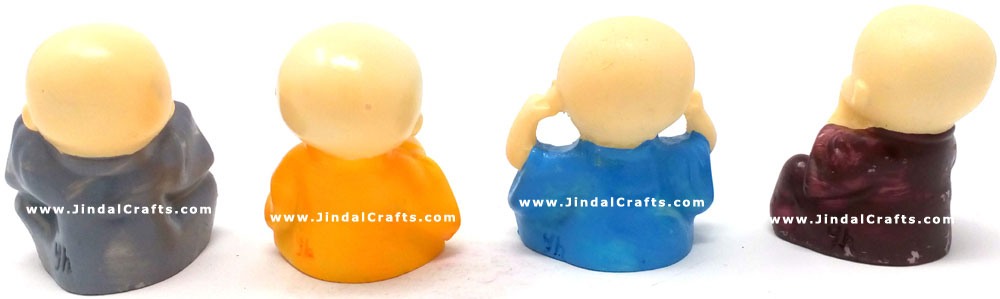 Set of 4 Monks - Polyresin made Decorative Figures India