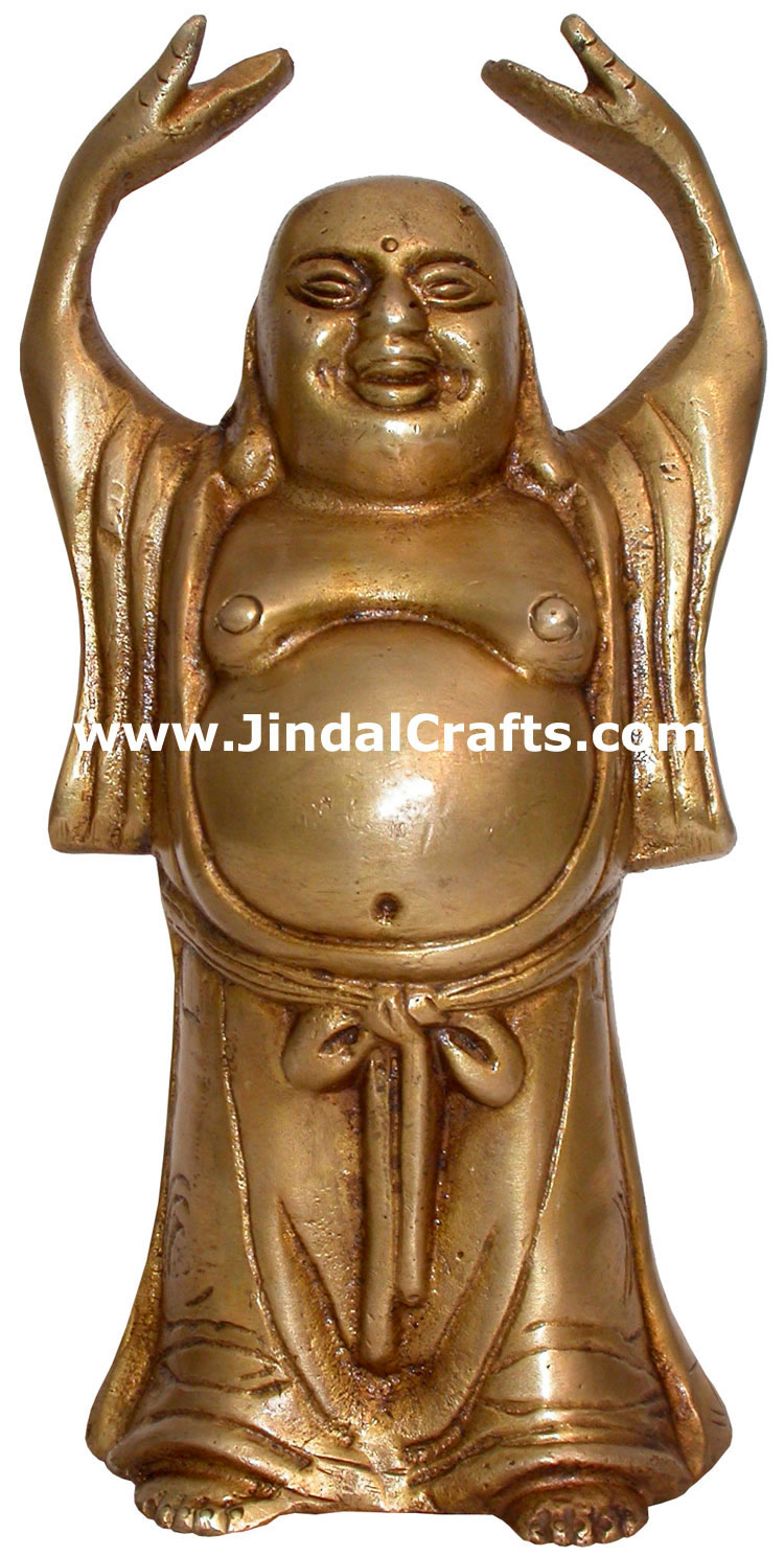 Brass Happy Buddha India Artifacts Arts
