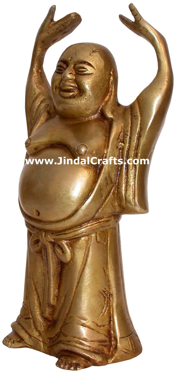 Brass Happy Buddha India Artifacts Arts