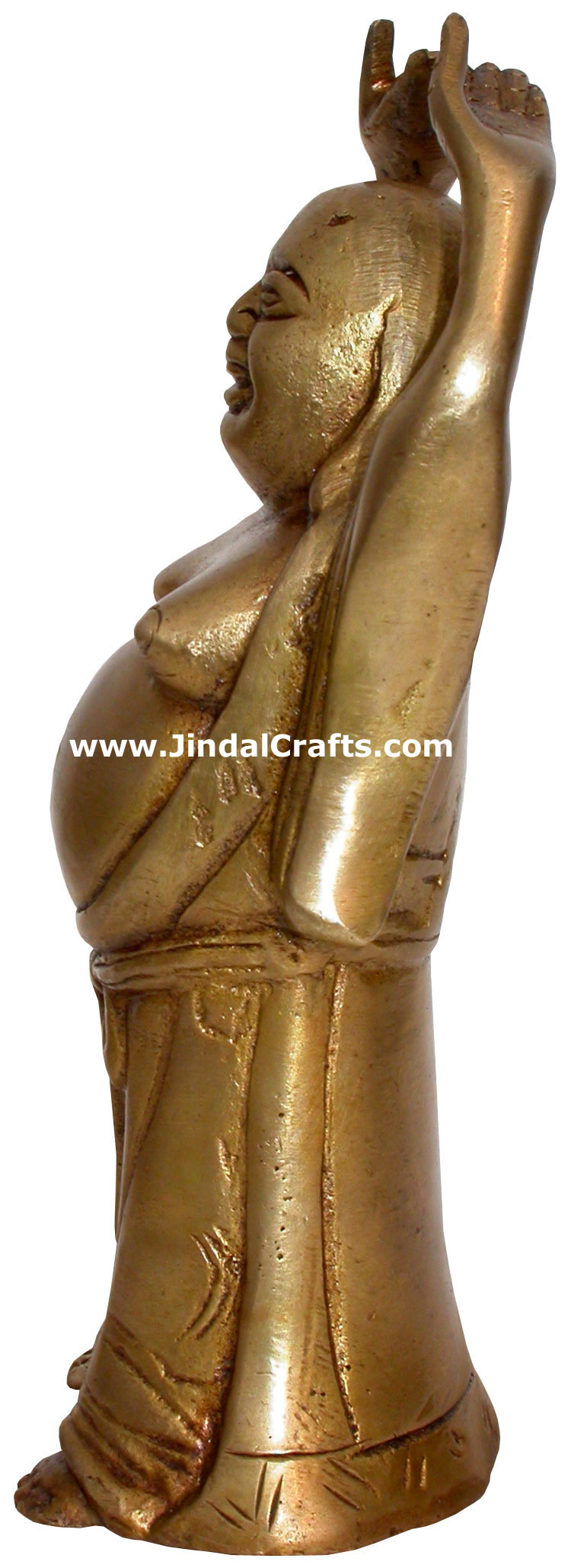 Brass Happy Buddha India Artifacts Arts