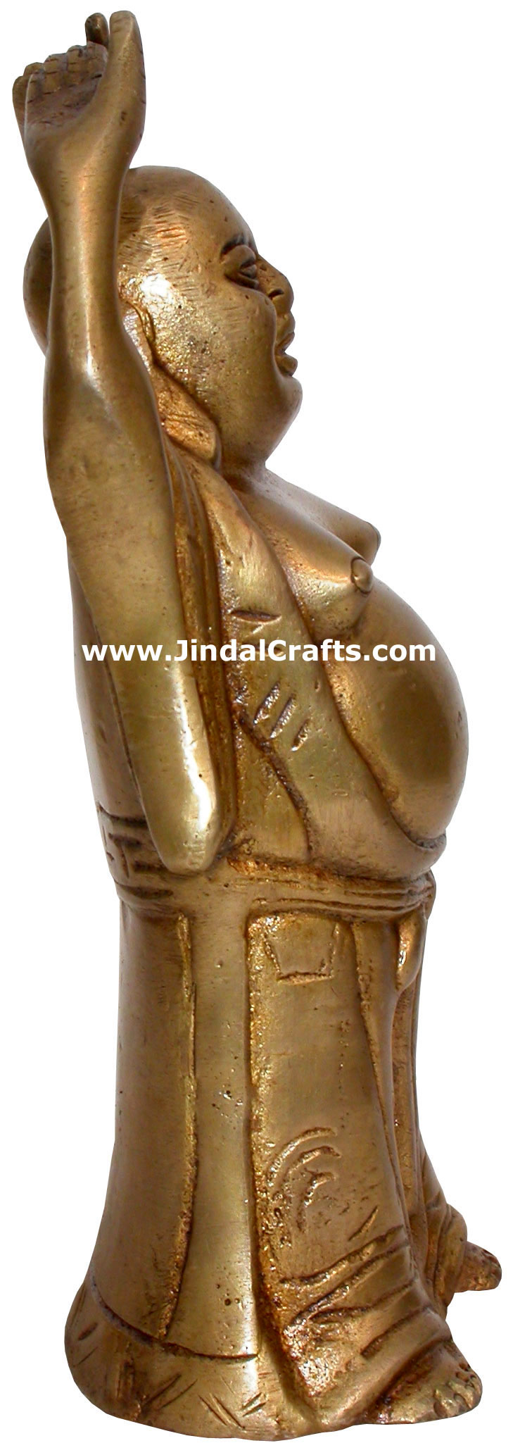 Brass Happy Buddha India Artifacts Arts