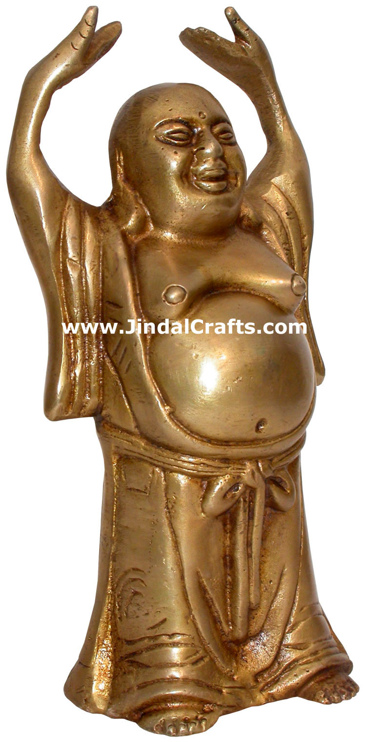 Brass Happy Buddha India Artifacts Arts
