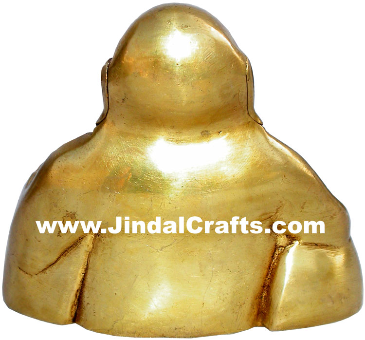 Handmade Brass Laughing Happy Man Home Decor Prosperity Indian Handicrafts Arts