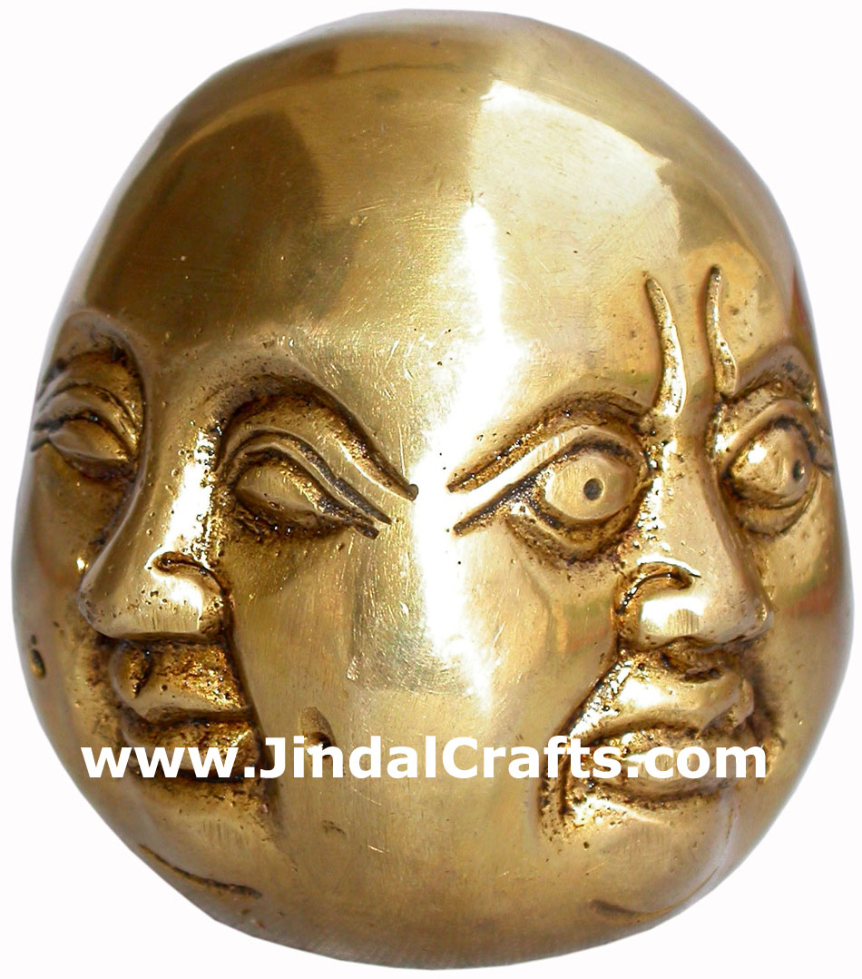 Buddha Moods - Hand Carved Indian Art Craft Handicraft Home Decor Brass Figurine