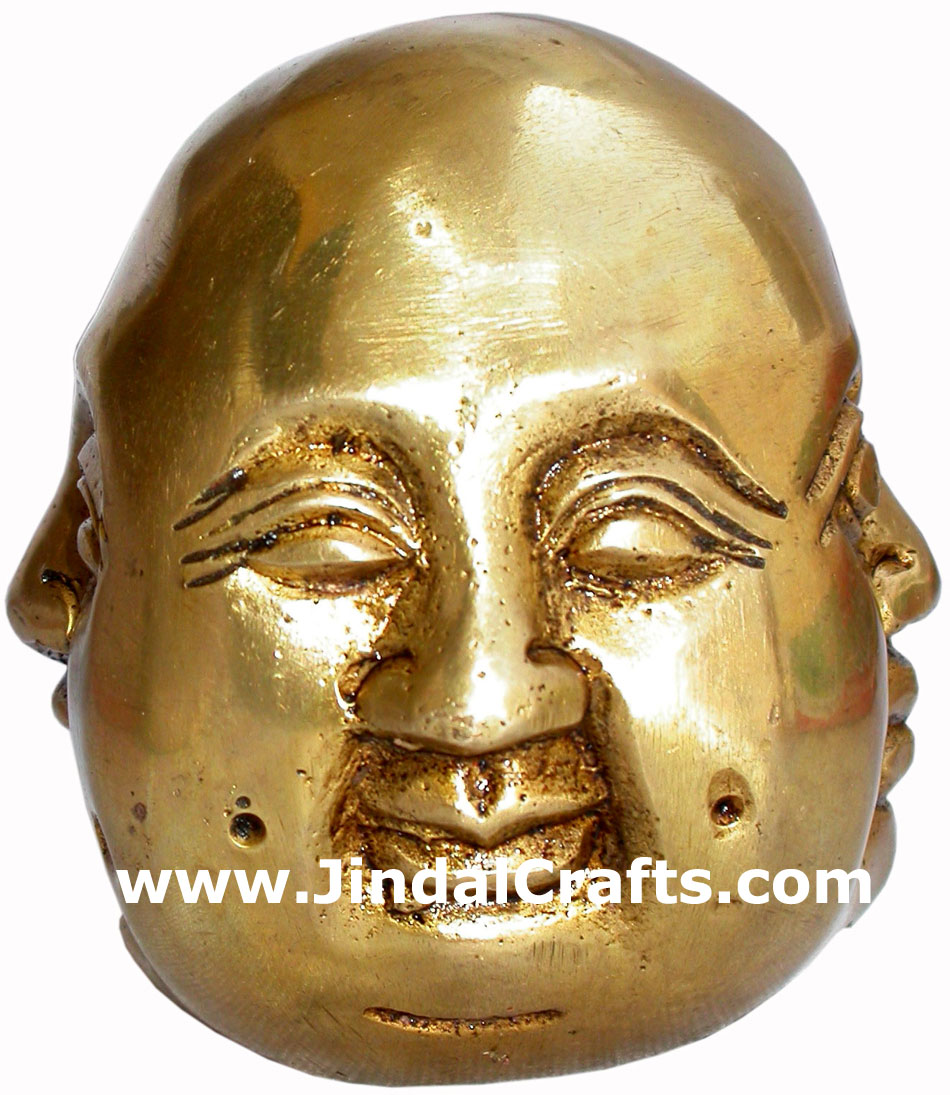 Buddha Moods - Hand Carved Indian Art Craft Handicraft Home Decor Brass Figurine