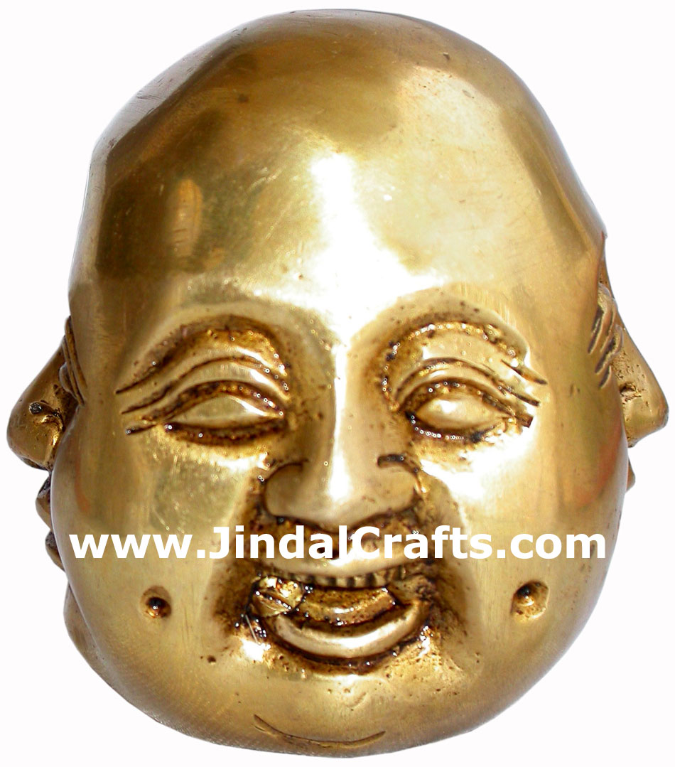 Buddha Moods - Hand Carved Indian Art Craft Handicraft Home Decor Brass Figurine