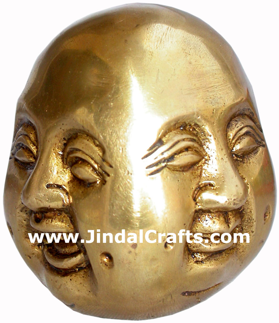 Buddha Moods - Hand Carved Indian Art Craft Handicraft Home Decor Brass Figurine