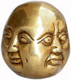 Buddha Moods - Hand Carved Indian Art Craft Handicraft Home Decor Brass Figurine