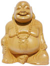 MASTER PIECE - HANDCARVED WOODEN SCULPTURE HAPPY LAUGHING BUDDHA VAASTU INDIA