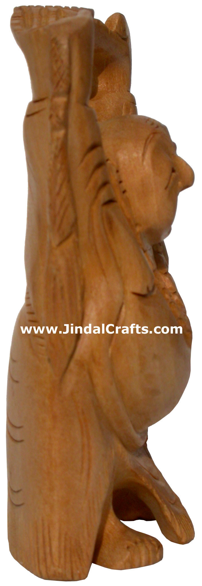 Hand Carved Kadam Wood Happy Buddha India Artifacts Art