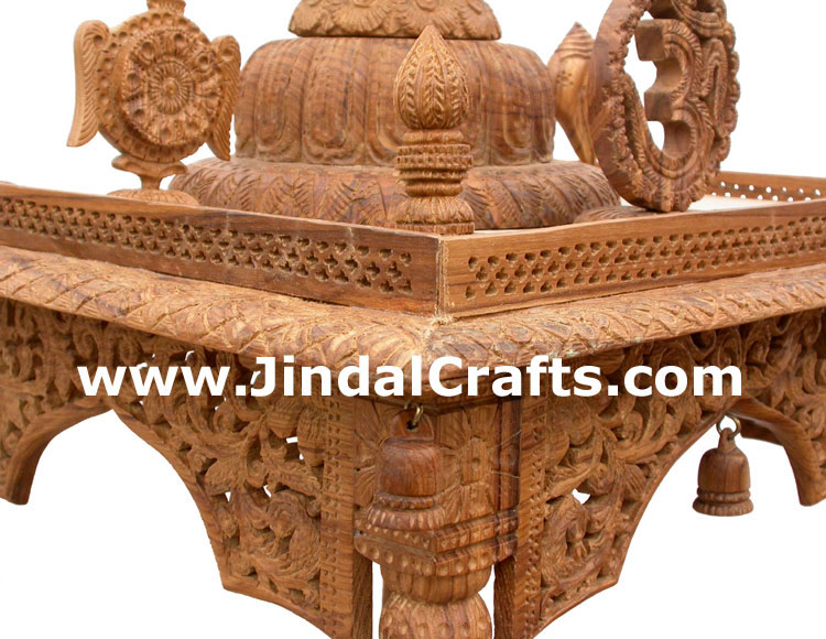 Temple - Hand Carved Wooden Religious Figures India Art