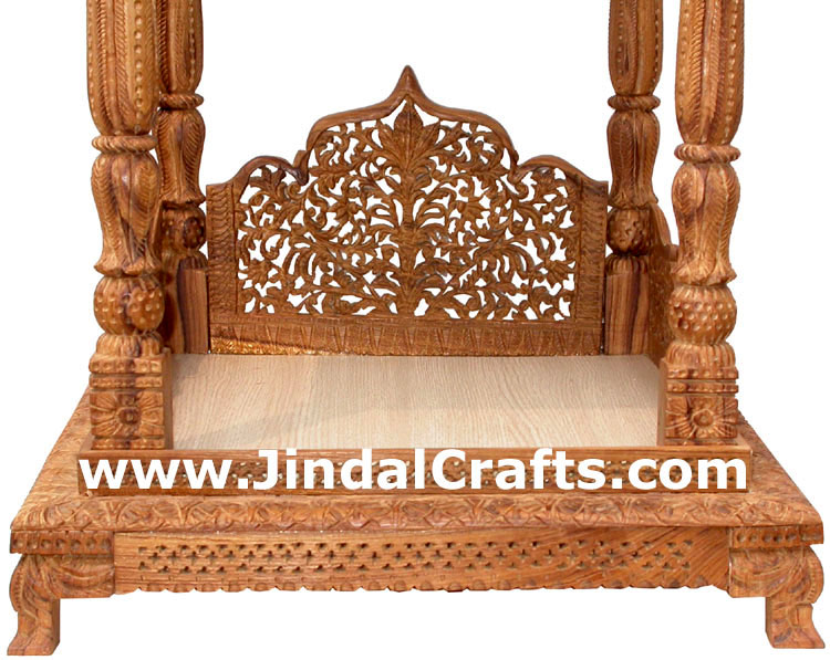 Temple - Hand Carved Wooden Religious Figures India Art