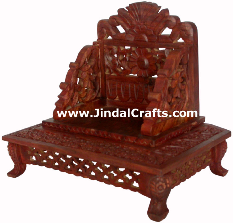 Wooden Chowki - Indian Art Craft Handicrafts Wooden Hand Carved Figure