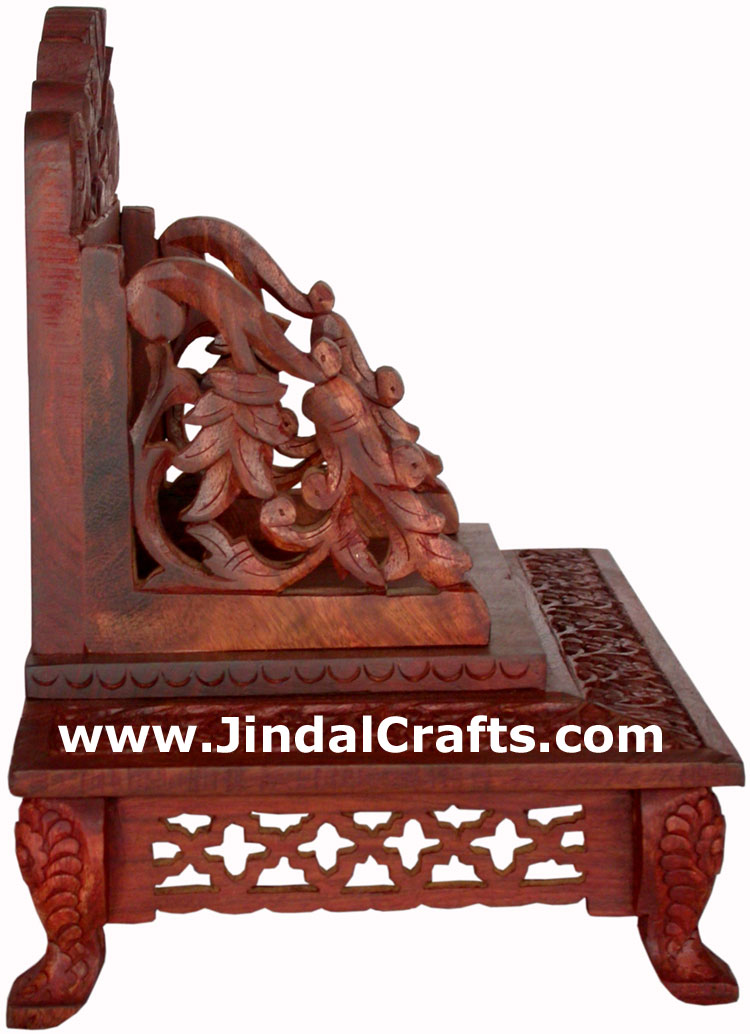 Wooden Chowki - Indian Art Craft Handicrafts Wooden Hand Carved Figure