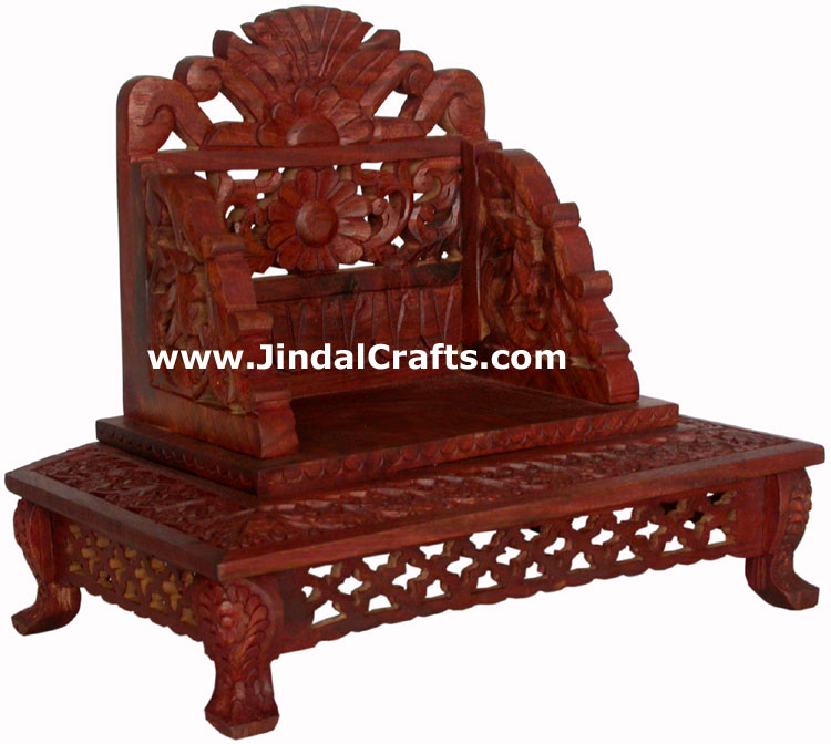 Wooden Chowki - Indian Art Craft Handicrafts Wooden Hand Carved Figure