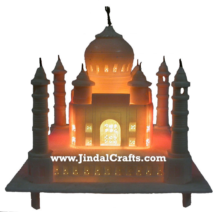 White Marble Handmade Taj Mahal Replica India Stone Art