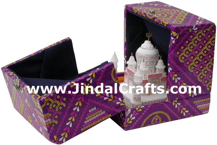 White Marble Handmade Taj Mahal Replica India Stone Art