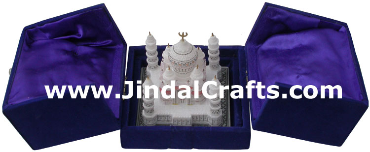 White Marble Handmade Taj Mahal Replica India Stone Art