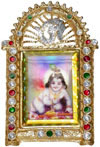 Krishna - Brass Carved Picture Frame