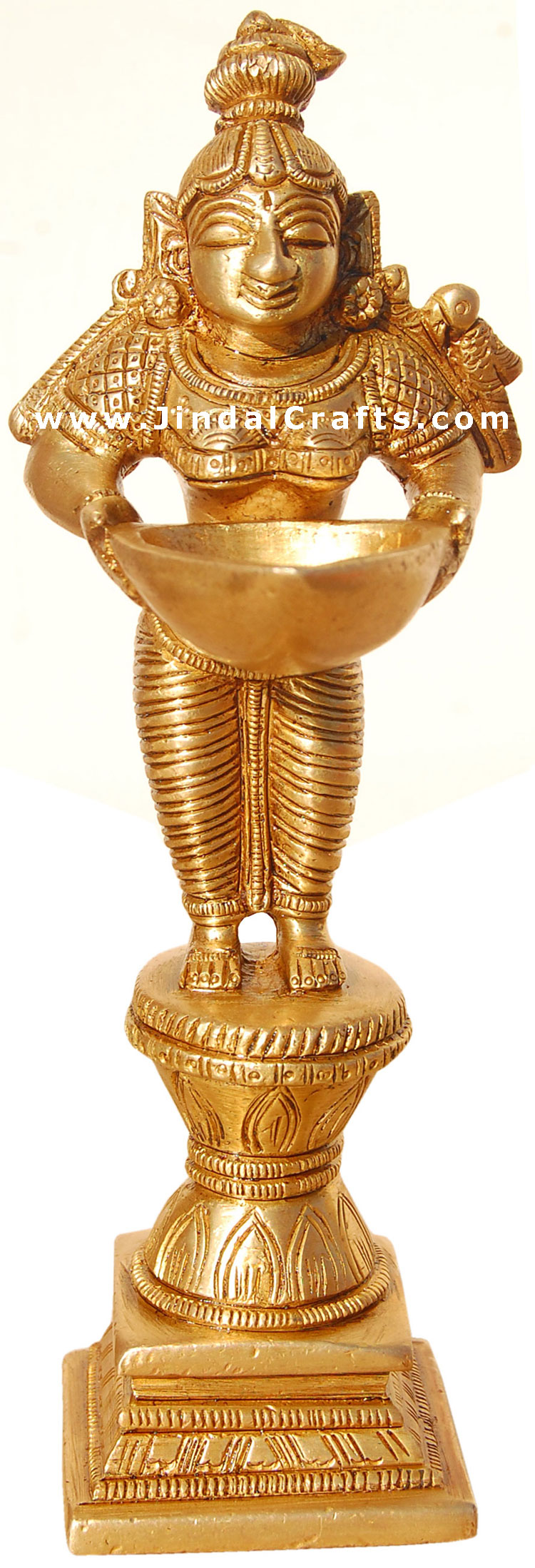 Welcome Lady with Diyas Deepak - Indian Traditional Way