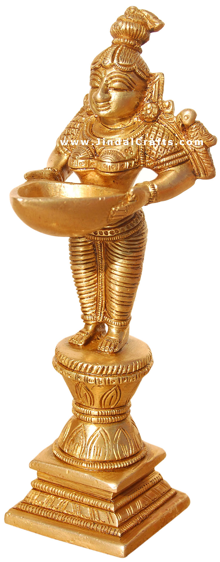 Welcome Lady with Diyas Deepak - Indian Traditional Way