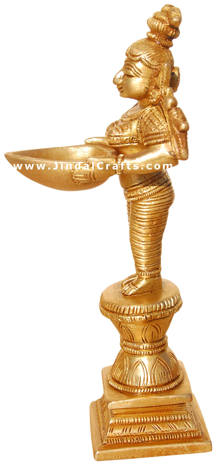 Welcome Lady with Diyas Deepak - Indian Traditional Way