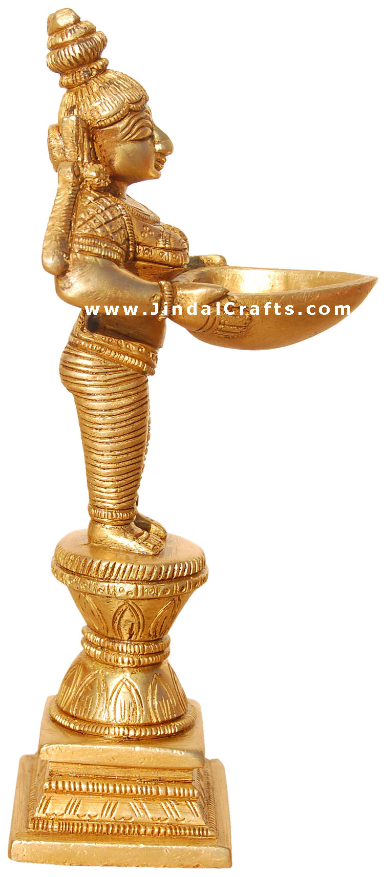 Welcome Lady with Diyas Deepak - Indian Traditional Way