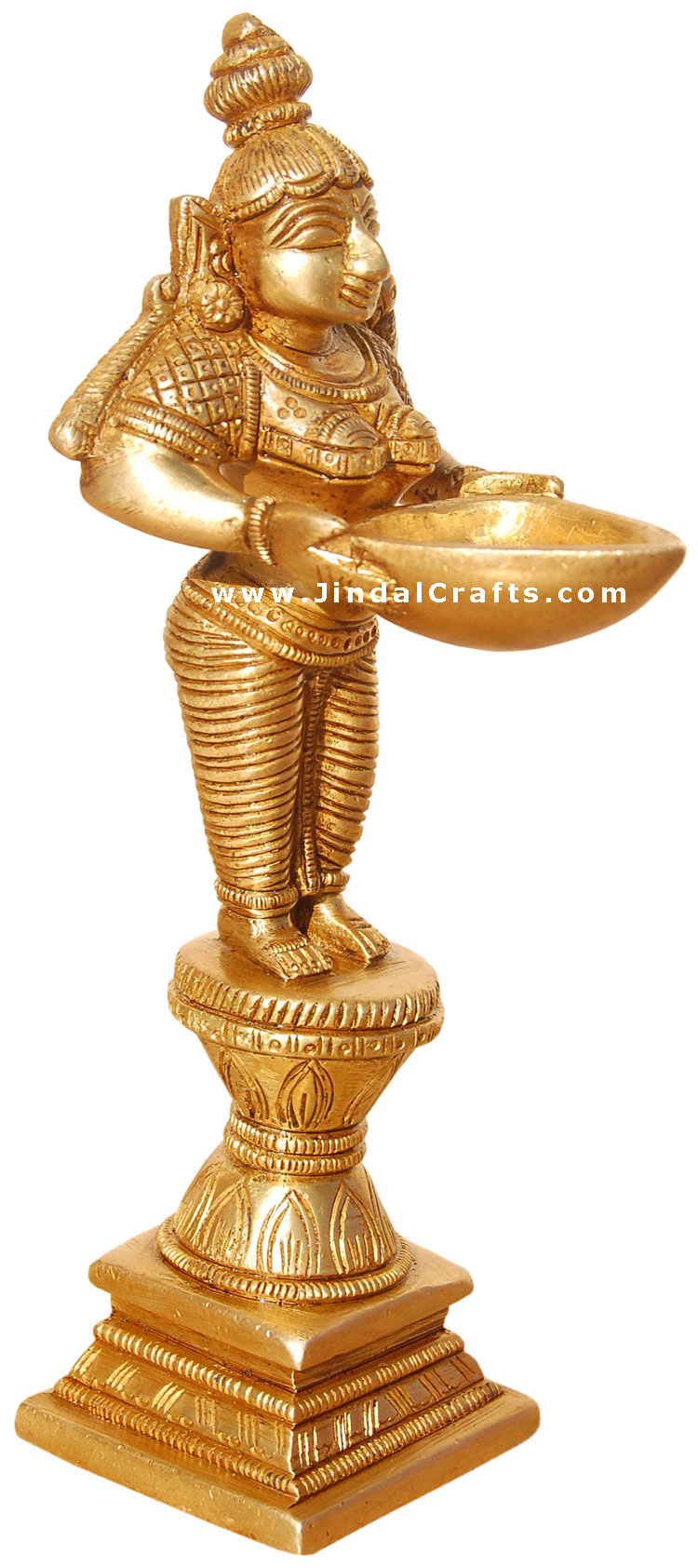 Welcome Lady with Diyas Deepak - Indian Traditional Way