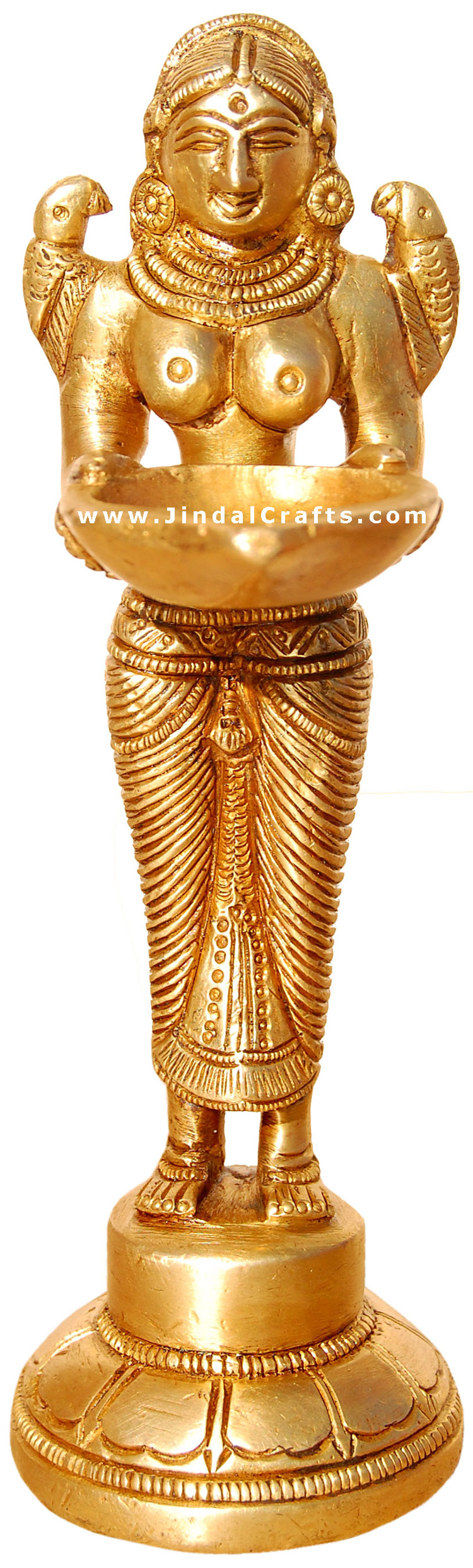 Welcome Lady with Diyas Deepak - Indian Traditional Way