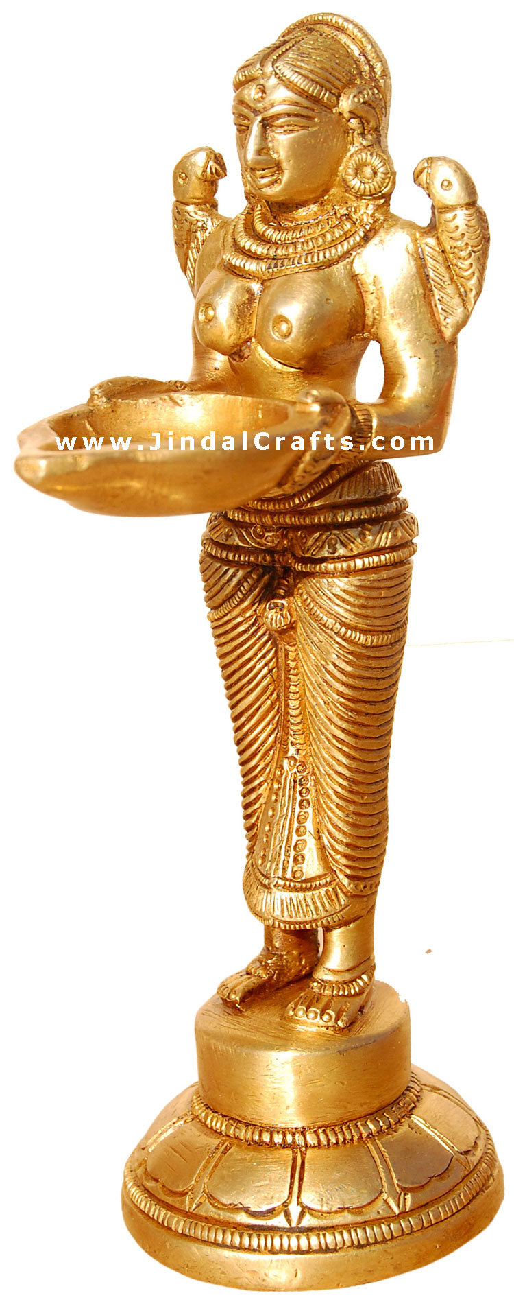 Welcome Lady with Diyas Deepak - Indian Traditional Way