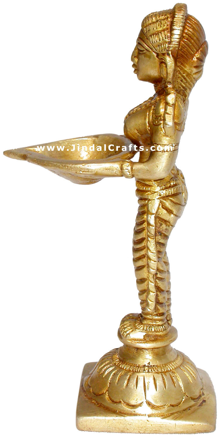 Nagkanya Deepak Indian Religious Lighting Statue Art