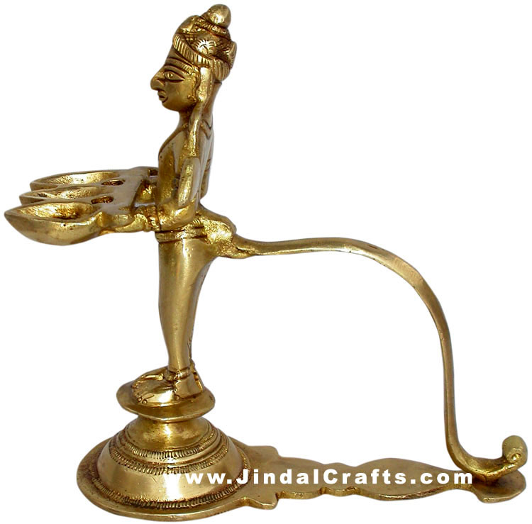 Diya Deepak Indian Religious Traditional Brass Artifact