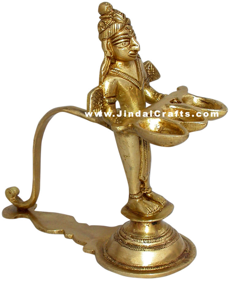 Diya Deepak Indian Religious Traditional Brass Artifact