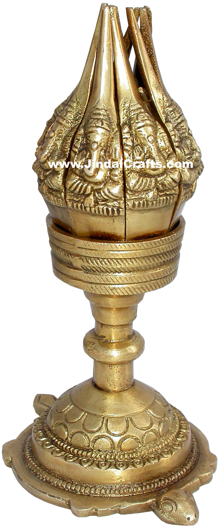 Brass Lotus Candle Holder Artifact Indian Handicrafts Crafts