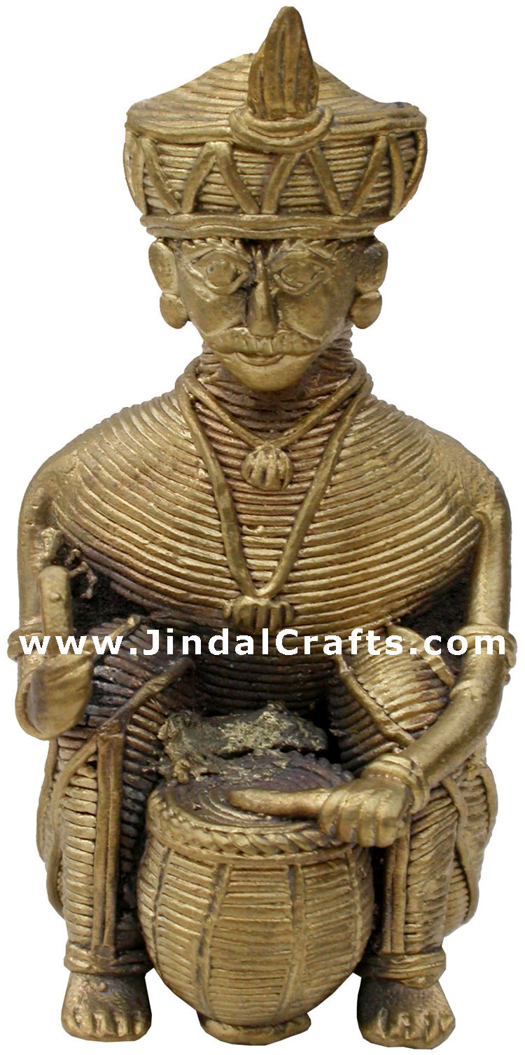 Musical Set - Tribal Dhokra Metal Artifact from India