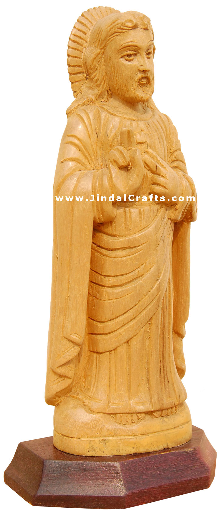 Handcrafted Wooden God Jesus Christian Sculpture Art