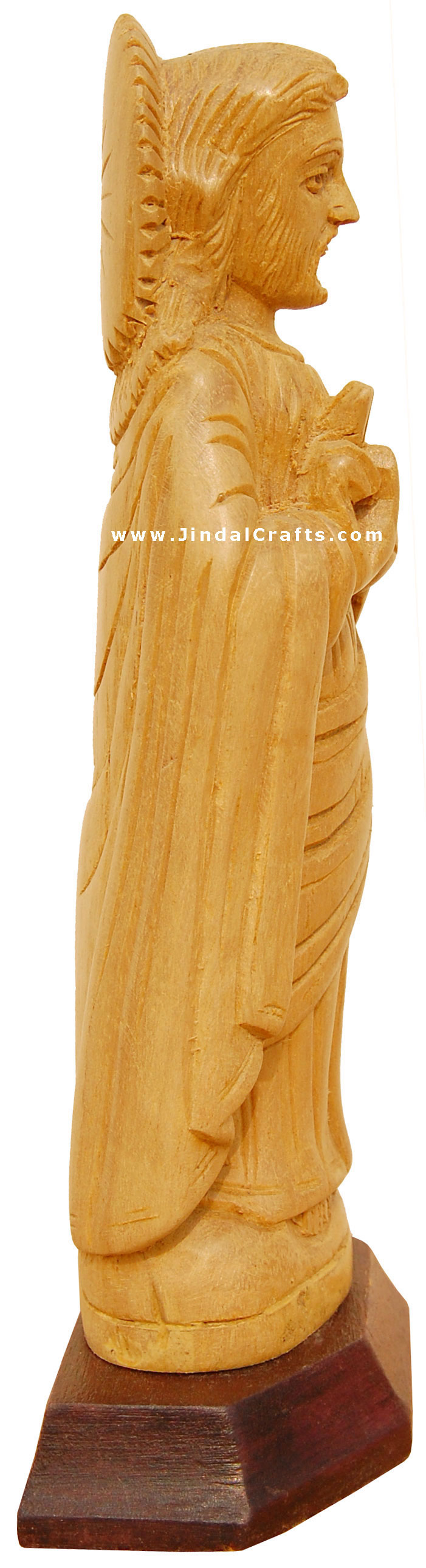 Handcrafted Wooden God Jesus Christian Sculpture Art